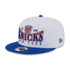New Era Knicks Golf Crest Snapback Hat In Grey & Blue - Angled Left Side View