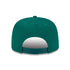 New Era Knicks Golfer Emerald Green Leaves Snapback Hat - Back View