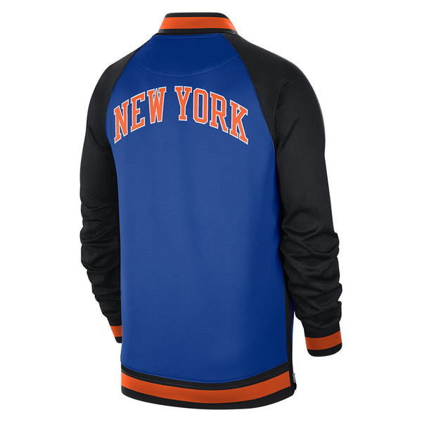 Nike Knicks 21-22 City Edition Showtime Jacket in Blue - Back View