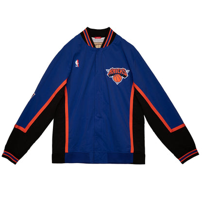 Knicks Mitchell & Ness '96 Authentic Warm Up Jacket in Blue - Front View
