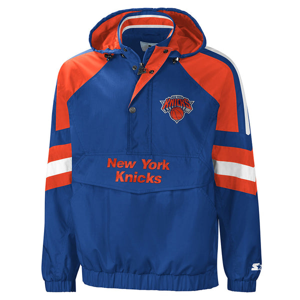 Products Starter Knicks Half Zip Pullover Pro Jacket in Blue - Front View
