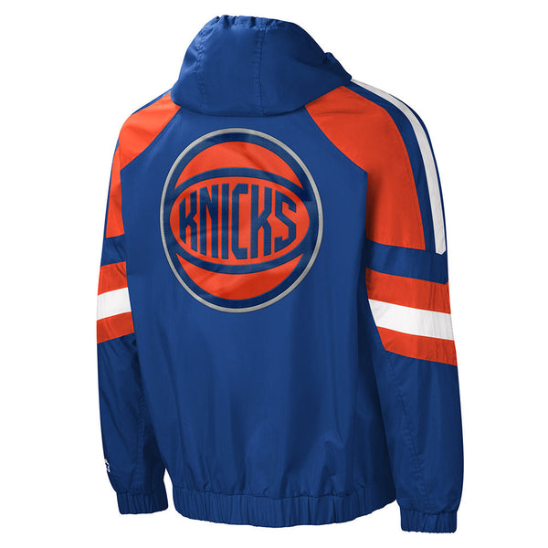 Products Starter Knicks Half Zip Pullover Pro Jacket in Blue - Back View