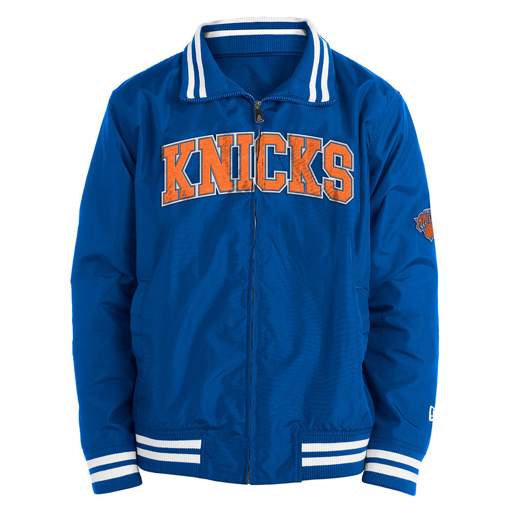 New Era Knicks Nylon Zip-Up Jacket - Front View
