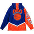 Mitchell & Ness Knicks Undeniable Full Zip Windbreaker Jacket In Blue & Orange - Back View