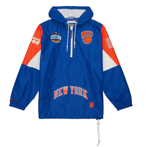 Mitchell & Ness Knicks Origins Anorak Jacket in Blue- Front View