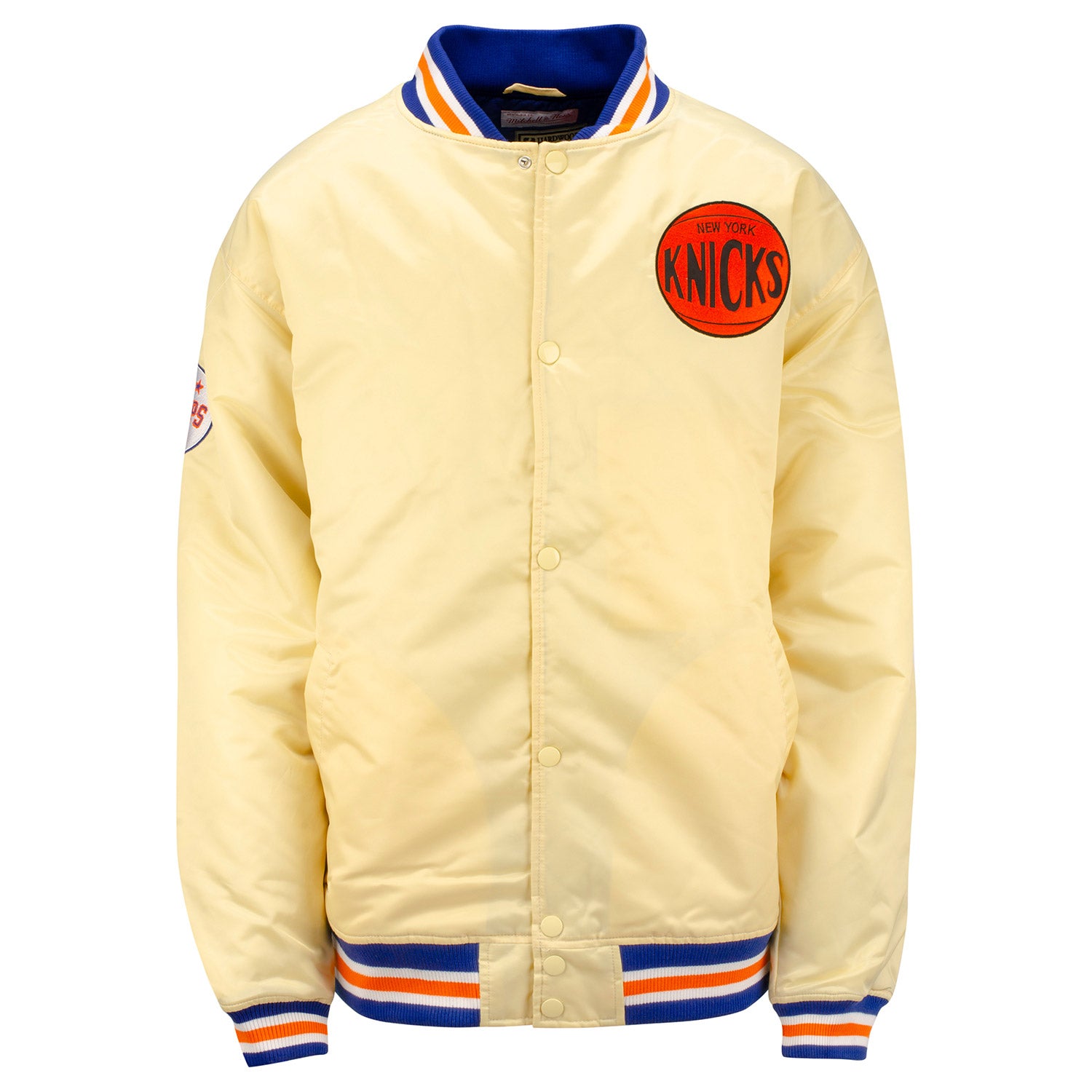 Mitchell & Ness Knicks Fashion Gold Lightweight Satin Jacket