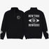 NYON x Knicks "Swish" Quarter Zip In Black - Combined Front & Back View