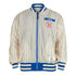 New Era Knicks Alpha Collection Reversible Jacket In Cream & Blue - Front View