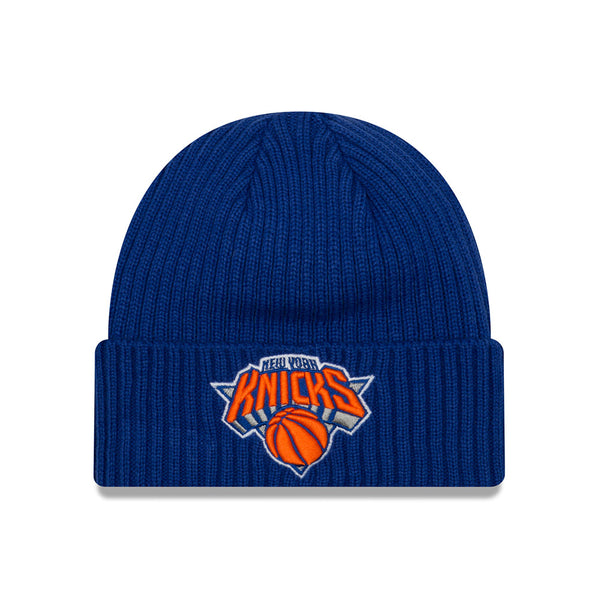 New Era Knicks Royal Core Classic Knit Cuff in Blue - Front View