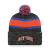 '47 Brand Knicks 22-23 City Edition Cuff Knit In Grey, Orange & Blue - Front View