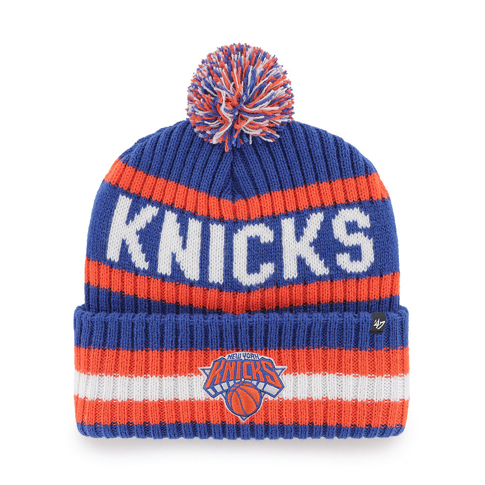 '47 Brand Knicks Bering Cuff Knit In Blue, Orange & White - Front View