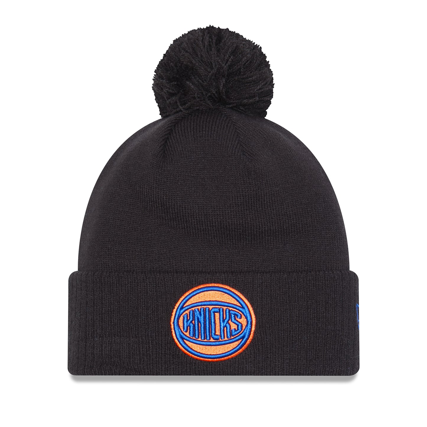 New Era Knicks City Edition 22-23 Alt Knit Hat In Black - Front View