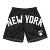 Mitchell & Ness Knicks Big Face Shorts in Black and White - Front View