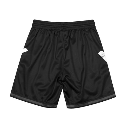 Mitchell & Ness Knicks Big Face Shorts in Black and White - Back View