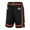 Nike Knicks 21-22 City Edition Swingman Shorts in Black - Front View
