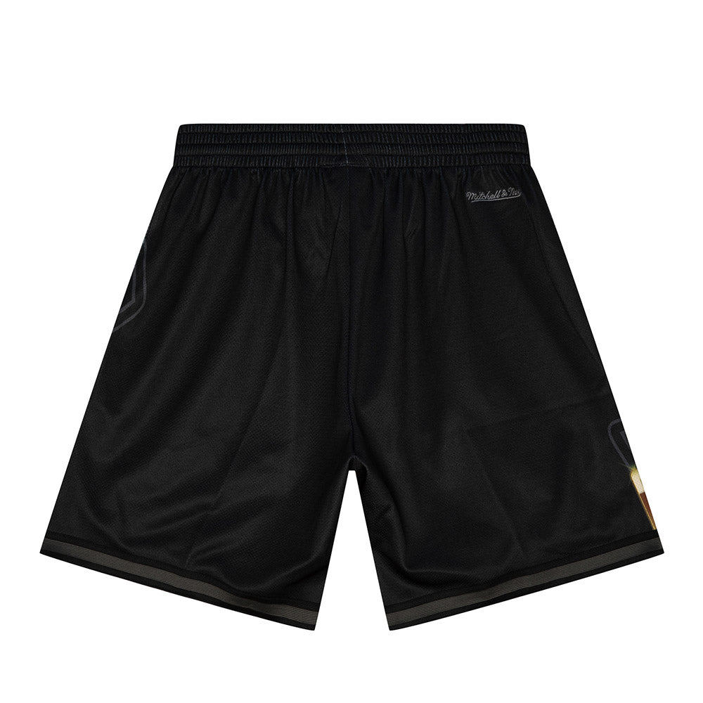 Mitchell & Ness Knicks Big Face 4.0 Fashion Short In Black & Gold - Back View