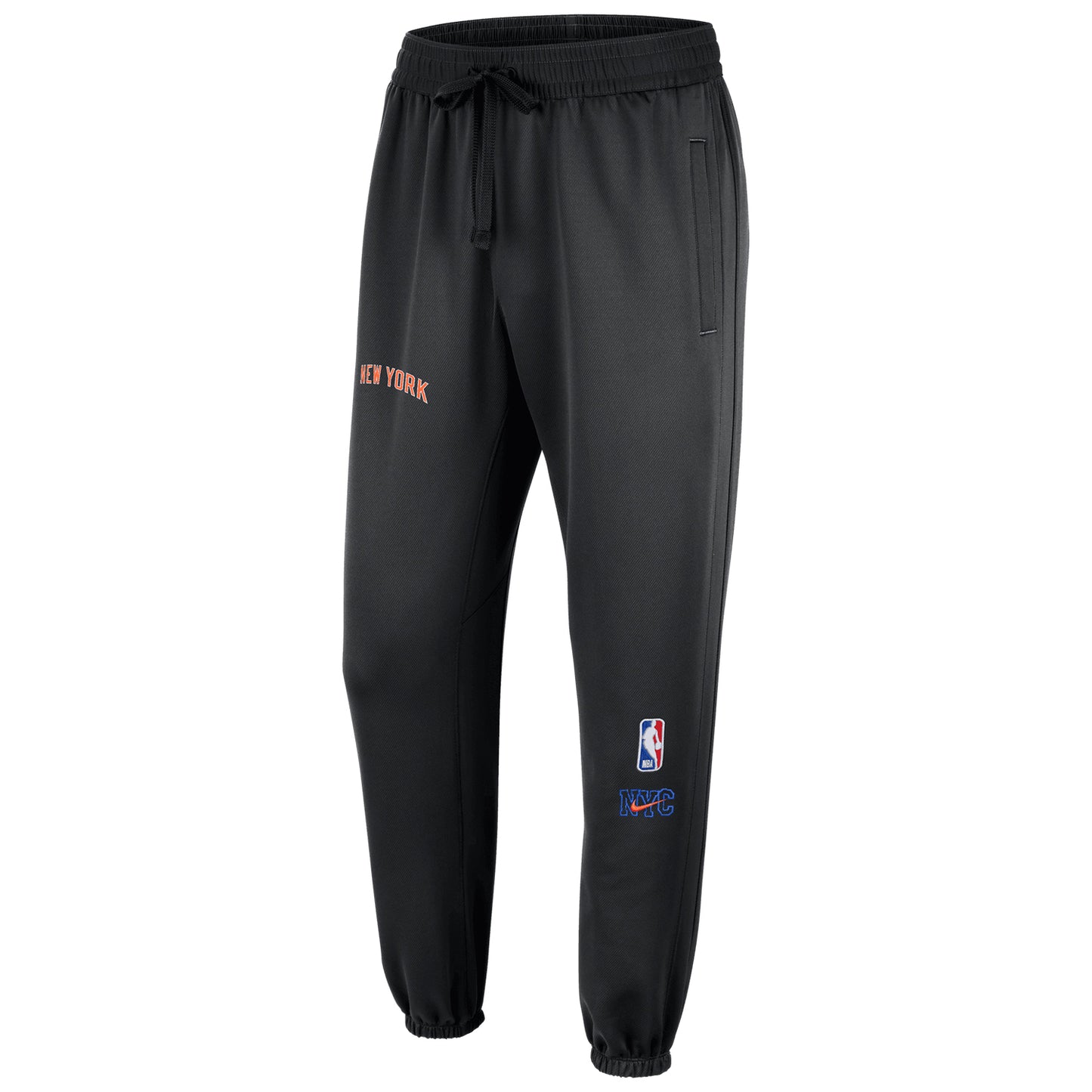 Nike Knicks City Edition 22-23 Showtime Pants In Black - Front View