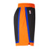 Nike Knicks City Edition 22-23 Dri-fit Swingman Shorts In Black, Orange & Blue - Right Side View