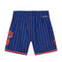 Mitchell & Ness Knicks City Collection Mesh Shorts In Blue & Orange - Back View