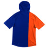 Mitchell & Ness Knicks Short Sleeve Split Hood in Blue and Orange - Back View