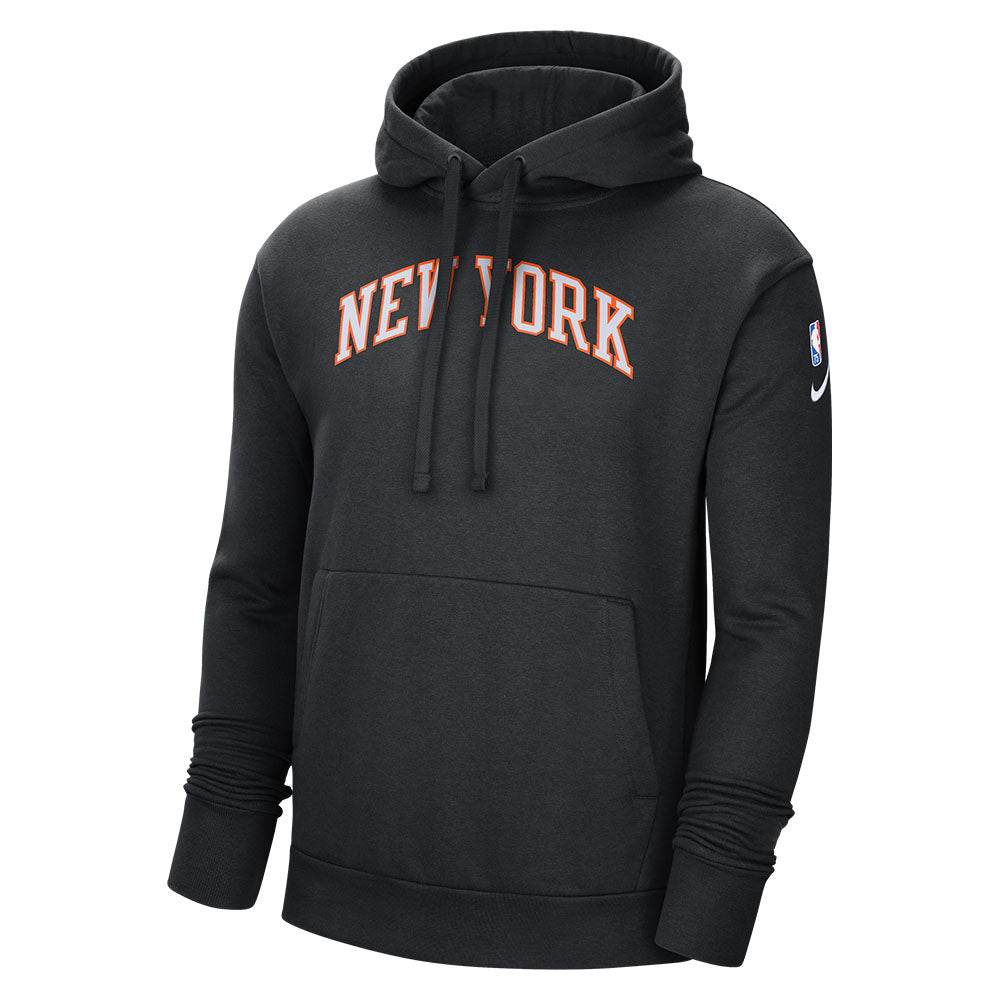Nike Knicks 21-22 City Edition Hoodie in Black - Front View