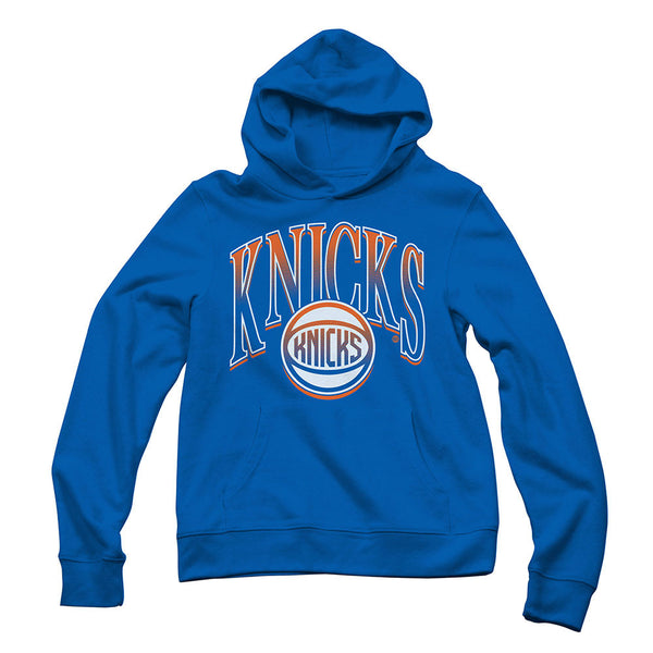Junk Food Knicks Fleece Pullover Hoodie in Blue - Front View