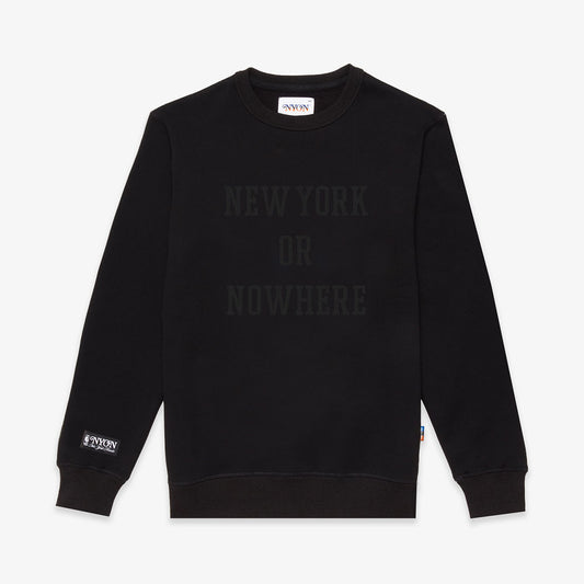 NYON X KNICKS CLASSIC NYK CREW in Black - Front View
