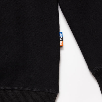 NYON X KNICKS CLASSIC NYK CREW in Black - Side Tag Close Up