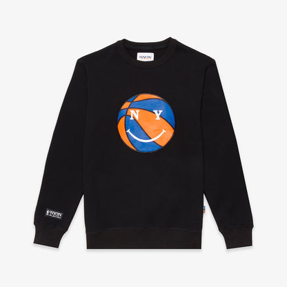 NYON X KNICKS MASCOT CREW in Black - Front View