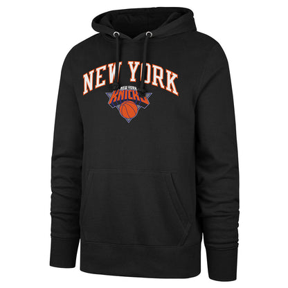 New York Knicks '47 Brand City Edition Headline Hoodie in Black - Front View