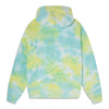 New Era Knicks Ice Tie Dye Logo Hoodie in Blue and Yellow - Back View