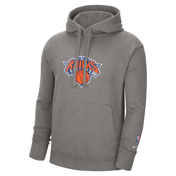 Nike Knicks Essential Hoodie in Grey - Front View