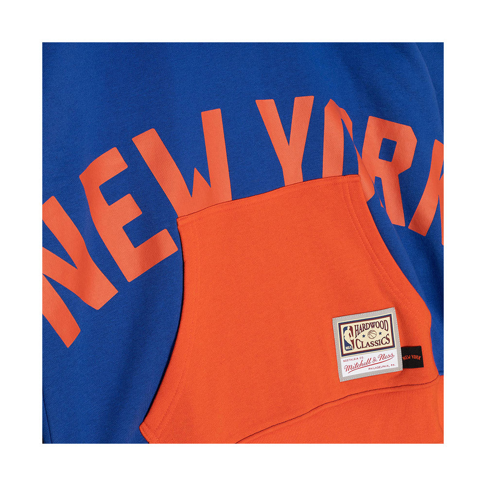 Youth Mitchell & Ness Orange/Blue New York Knicks Hardwood Classics Big Face 5.0 Jersey Size: Large