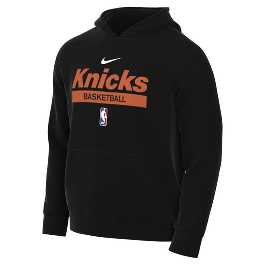 Nike Knicks 22-23 On Court Dri-Fit Spotlight Black Hoodie - Front View