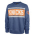'47 Brand Knicks Tribeca Crewneck Sweater In Blue & Orange - Front View