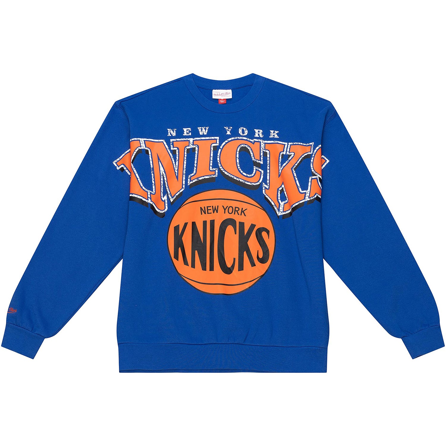 kas textuur binding Mitchell & Ness Knicks Fashion Fleece Crew Sweater | Shop Madison Square  Garden