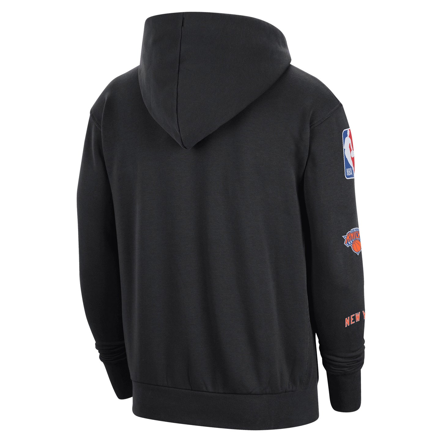 Nike Knicks City Edition 22-23 Courtside Hoodie In Black - Back View