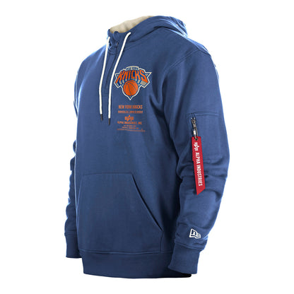 New Era Knicks Alpha Collection Hood In Blue - Front Left Side View