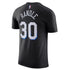 Julius Randle Nike City Edition Name & Number T-Shirt in Black - Back View