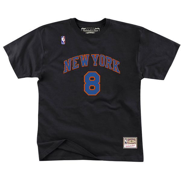 Mitchell & Ness Latrell Sprewell Name & Number T-Shirt in Black - Front View