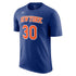 Julius Randle Nike Icon Name & Number Tee in Blue - Front View