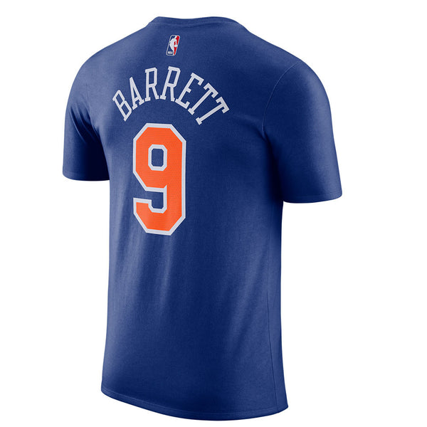 RJ Barrett Nike Icon Name & Number Tee in Blue - Back View