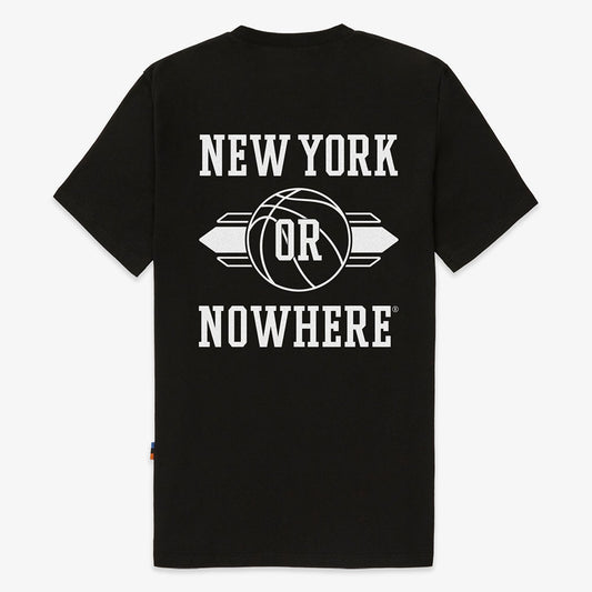 NYON x Knicks Swish T-Shirt in Black - Back View