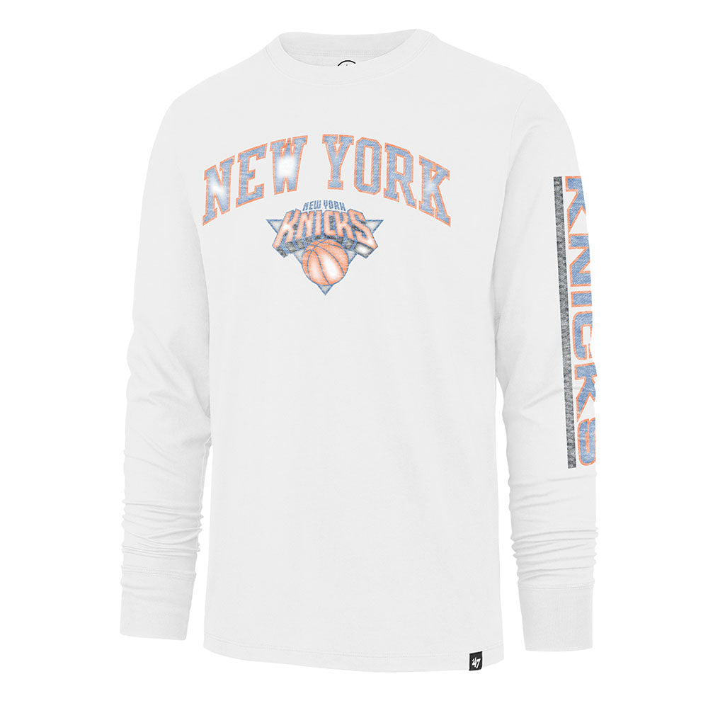 Men's New York Knicks '47 Black 75th Anniversary City Edition Mineral Wash  Vintage Tubular T-Shirt