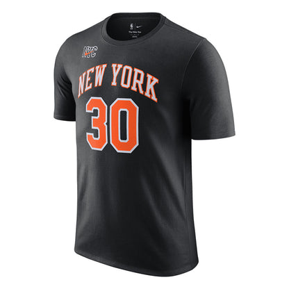Julius Randle Nike 21-22 City Edition Name & Number Tee in Black - Front View