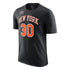 Julius Randle Nike 21-22 City Edition Name & Number Tee in Black - Front View