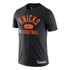 Nike Knicks On Court Practice Tee in Black - Front View