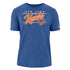 New Era Knicks Script T-Shirt In Blue - Front View
