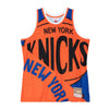 Mitchell & Ness Knicks Big Face Fashion Tank 5.0 In Orange & Blue - Front View