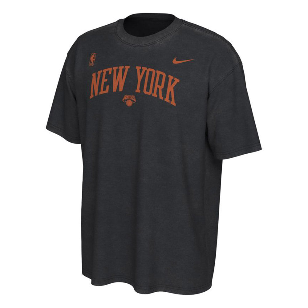 Nike Knicks Courtside Max90 New York Black Tee - Front View